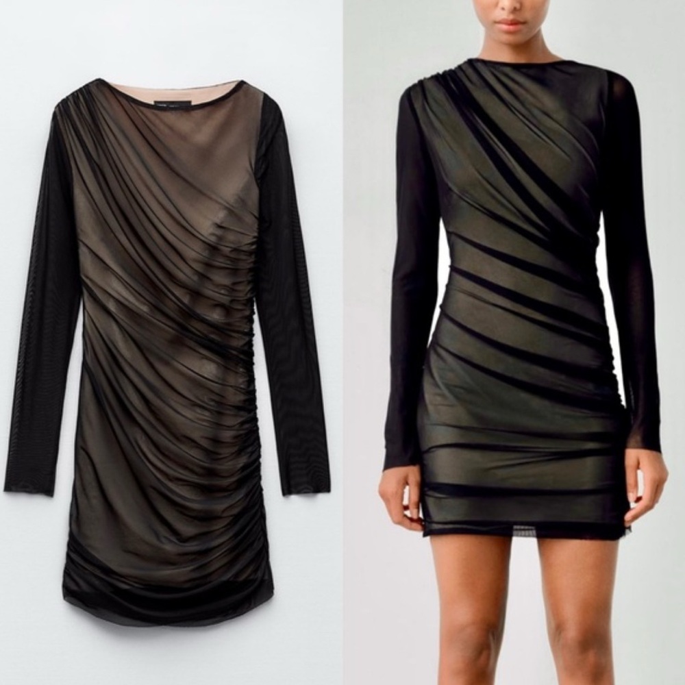 Zara Long Sleeve Mini Dress - XS